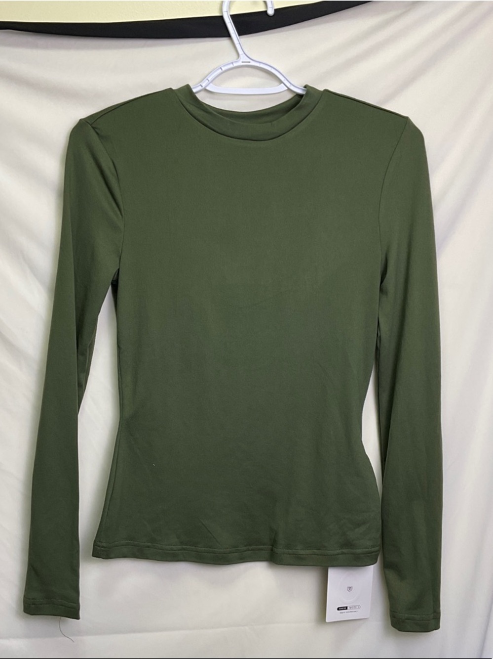 MOTF Olive Green Fitted Long Sleeve Crewneck - Picture 4 of 5